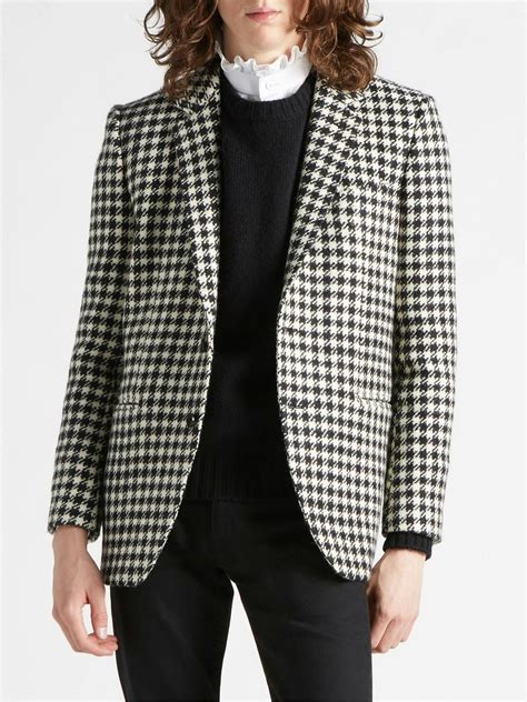 celine houndstooth blazer|Celine.